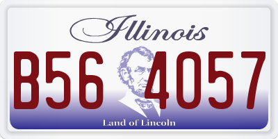 IL license plate B564057
