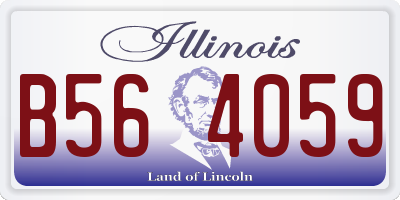 IL license plate B564059