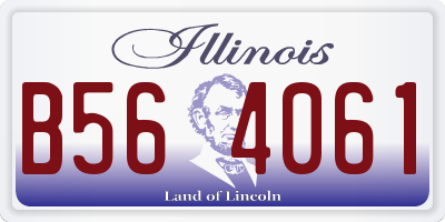 IL license plate B564061