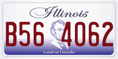 IL license plate B564062