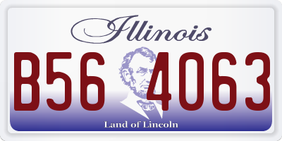 IL license plate B564063