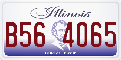 IL license plate B564065