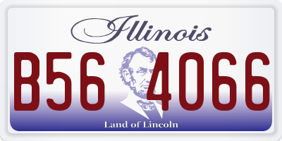 IL license plate B564066