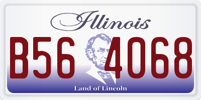 IL license plate B564068