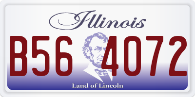 IL license plate B564072