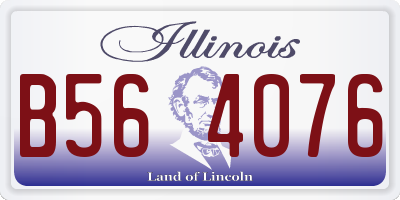 IL license plate B564076