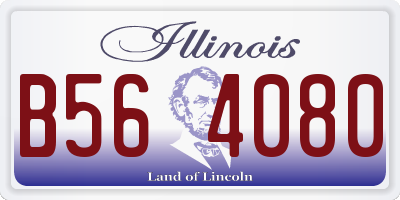 IL license plate B564080