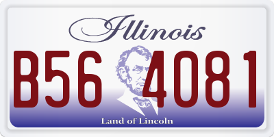 IL license plate B564081