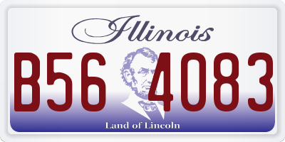 IL license plate B564083