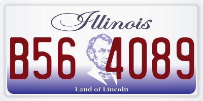 IL license plate B564089