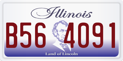 IL license plate B564091