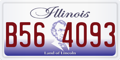IL license plate B564093