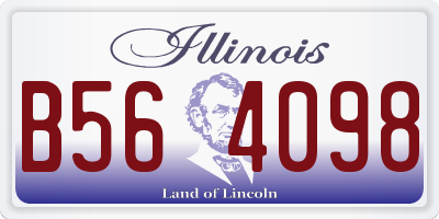 IL license plate B564098