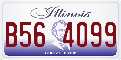 IL license plate B564099