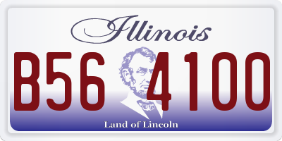 IL license plate B564100