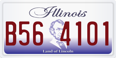 IL license plate B564101