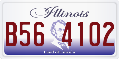 IL license plate B564102