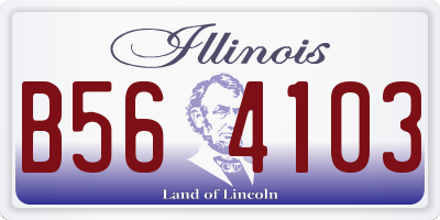 IL license plate B564103