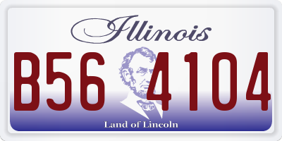 IL license plate B564104