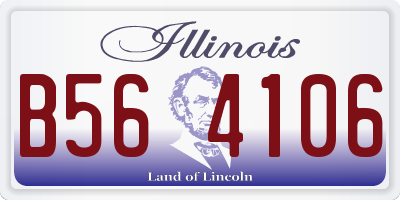 IL license plate B564106
