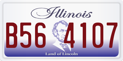 IL license plate B564107