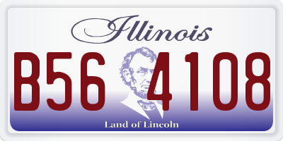 IL license plate B564108