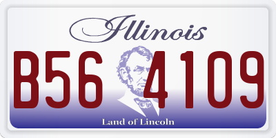 IL license plate B564109