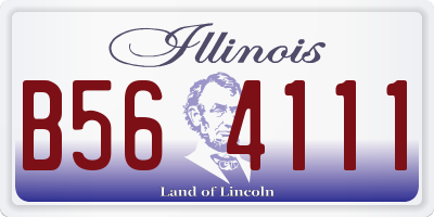IL license plate B564111