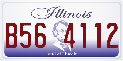 IL license plate B564112