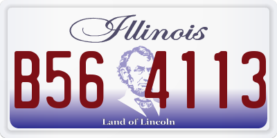 IL license plate B564113