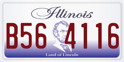 IL license plate B564116