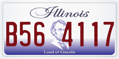 IL license plate B564117