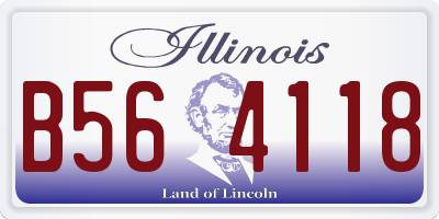 IL license plate B564118