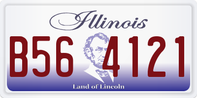 IL license plate B564121