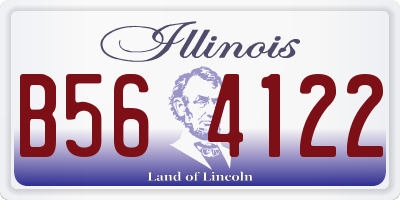 IL license plate B564122