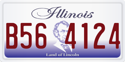 IL license plate B564124