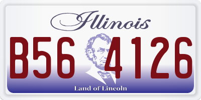 IL license plate B564126