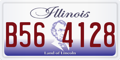 IL license plate B564128