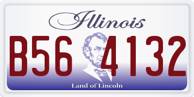 IL license plate B564132