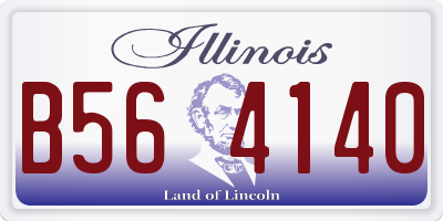 IL license plate B564140