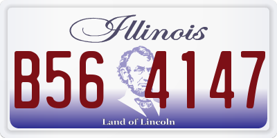 IL license plate B564147