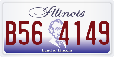 IL license plate B564149
