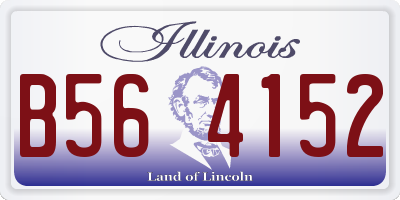 IL license plate B564152