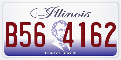 IL license plate B564162