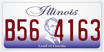 IL license plate B564163