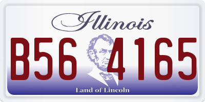 IL license plate B564165