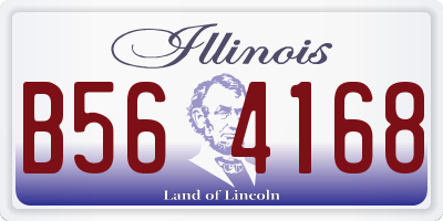 IL license plate B564168