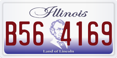 IL license plate B564169