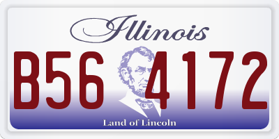 IL license plate B564172