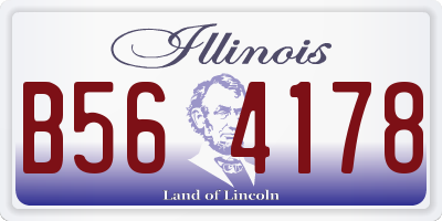 IL license plate B564178